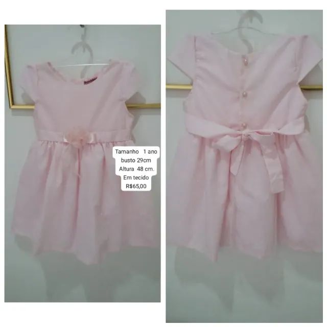 Lindos vestidos de tecido até 1 ano 
