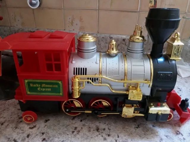 Retro Trem Locomotiva Rocky Mountain Express Antigo Rústica Vintage - Foto 2