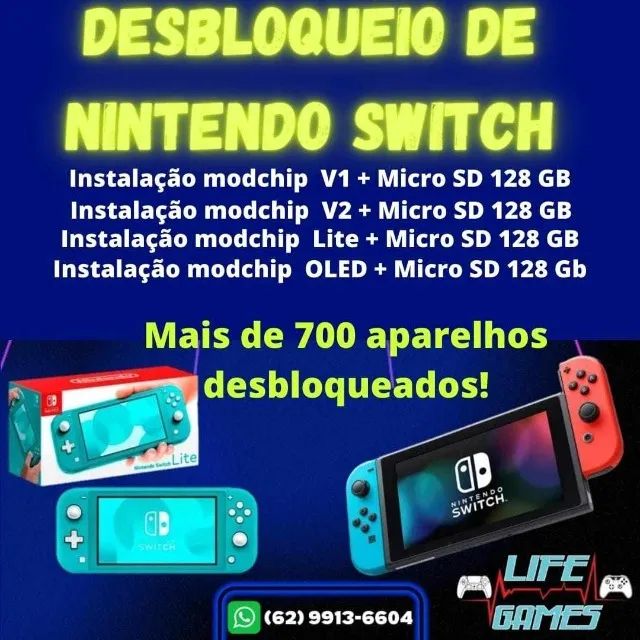 Nintendo Switch v1 Desbloqueado - Videogames - Setor Central, Goiânia  1188565359