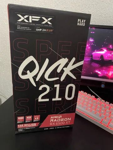 Amd Placa de video de pc Rx 6500 xt quick 210 4gb