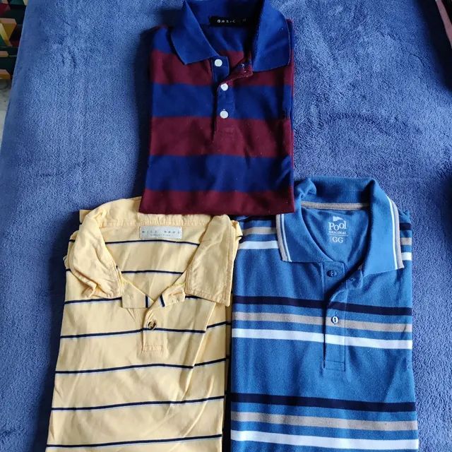 Camisas polo masculinas 