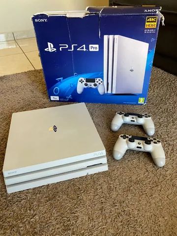 Ps4 Pro Branco 1tb Com Jogo Completo Garantia Nf-e