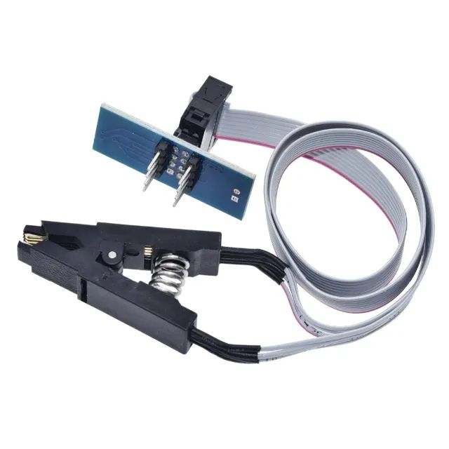 Pinça Garra Jacaré SOIC8 para Gravadora CH341A TL866CS BeeProg Genius Bios Eprom - Foto 4