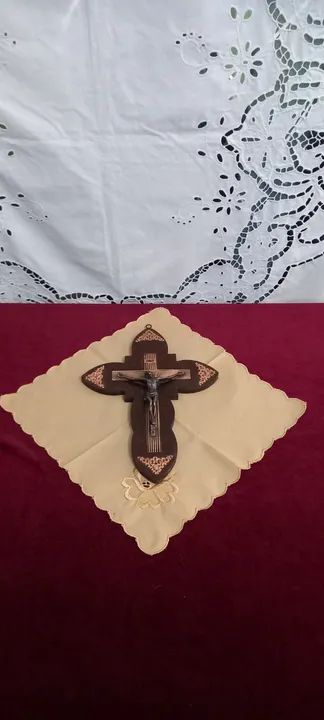 Antigo Cristo De Metal E Madeira - 2 - Foto 5