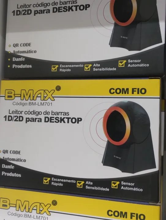 Leitor de código de barras 1D/2D para desktop - B-Max - COM FIO