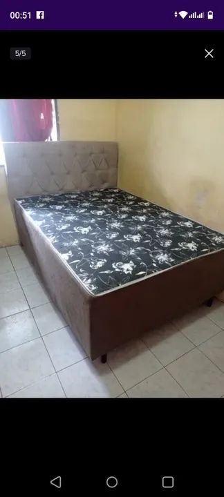 Cama box casal cabeceira casal 