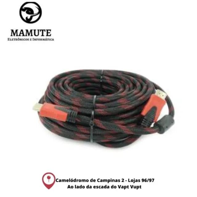 Cabo Hdmi 20 Metros Blindado Com Filtro E Malha Versão 1.4 Suporte 3D Full HD 1080