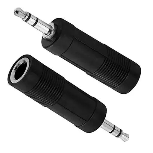 Plug Adaptador P10 Fêmea x P2 Macho, Estéreo