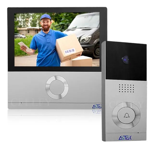 Vídeo Porteiro Interfone 7 Visão Noturna Campainha C/câmera AITEK ALPHA-1100