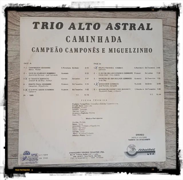 LP Vinil: Trio Alto Astral - Caminhada - Foto 2