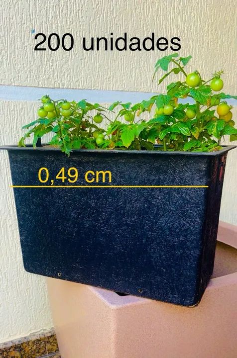 Jardineira em Fibra c/ manta Bidin e argila expandida para drenagem - Foto 2