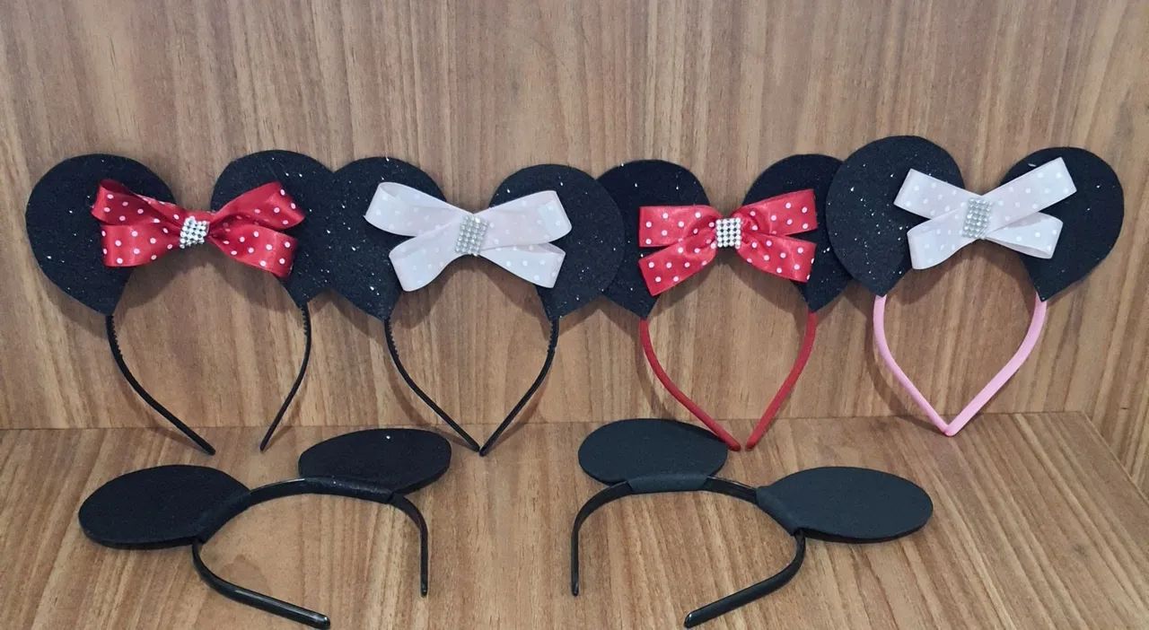 Tiara Minnie modelo de R$15 e R$20 e Mickey R$10