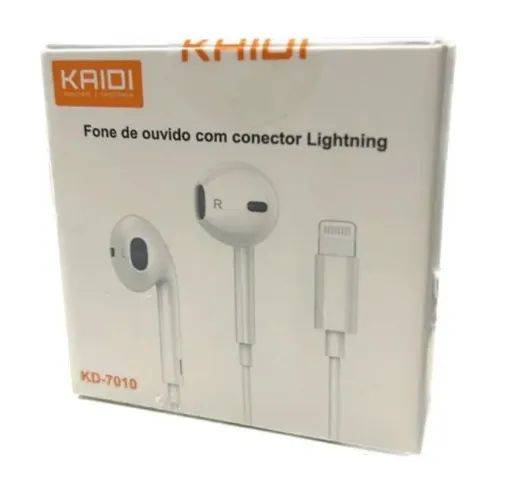 Fone De Ouvido Iphone Lightning Ios Conexão Direta Microfone Controle De Volume - 510