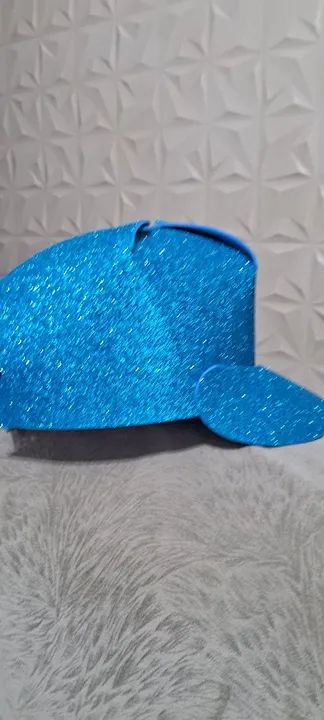 Boné Infantil Azul EVA Glitter - Foto 4