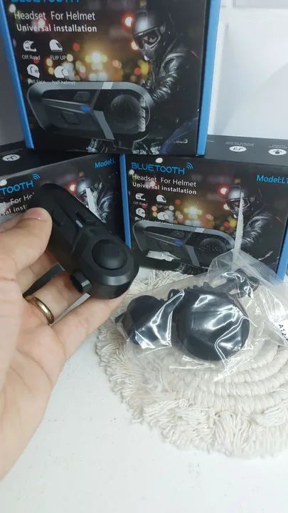 Fone Intercomunicador Para moto Bluetooth 5.3 Fixo no Capacete - Foto 2