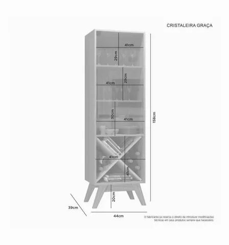 Cristaleira graça nova ( entrega imediata ) - Foto 2