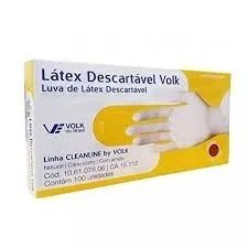 Luva Latéx Descartavél Volk - Foto 3