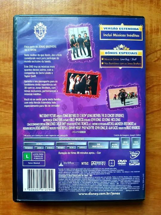 DVD Duplo Jonas Brothers 3D O Show Versão Estendida com luva e 2 óculos 3D - Foto 5