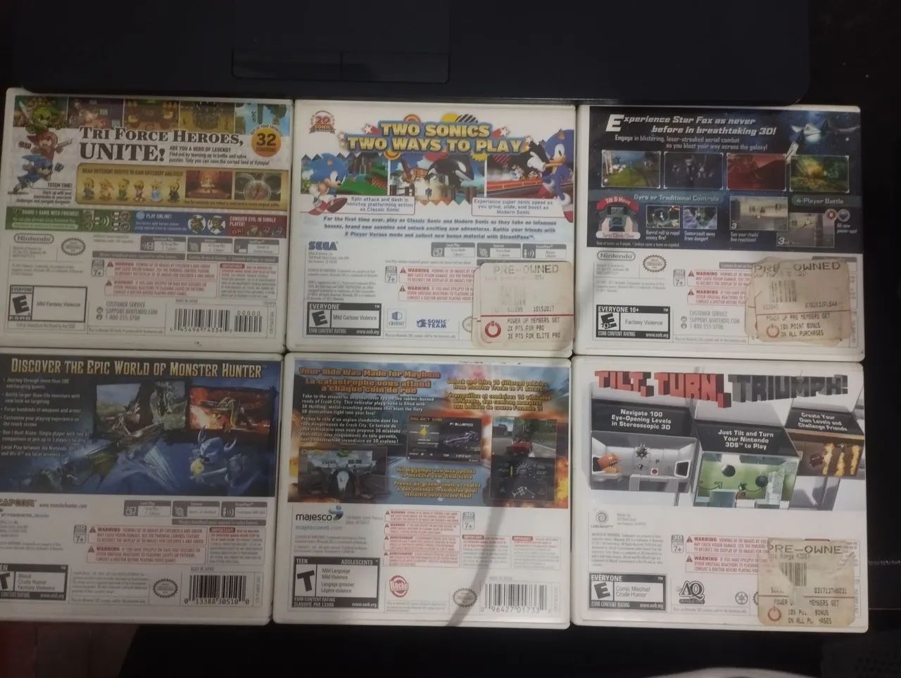 Lote de 6 Jogos Nintendo 3DS EUA ORIGINAIS USADOS - Foto 2