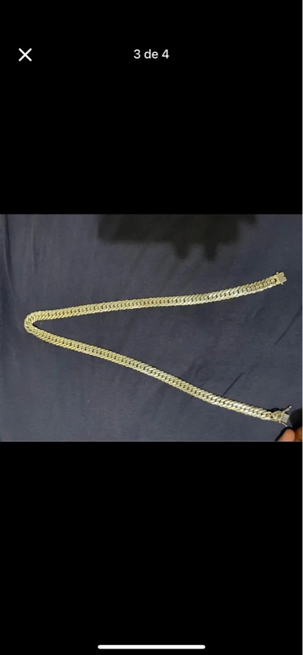 Prata elo duplo 13mm 70cm 