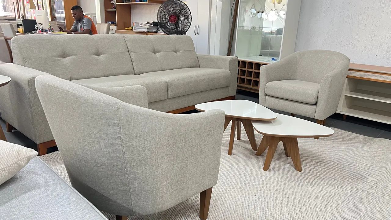 Conjunto Sofá 3 Lugares + 2 Poltronas HERVAL  - Foto 4