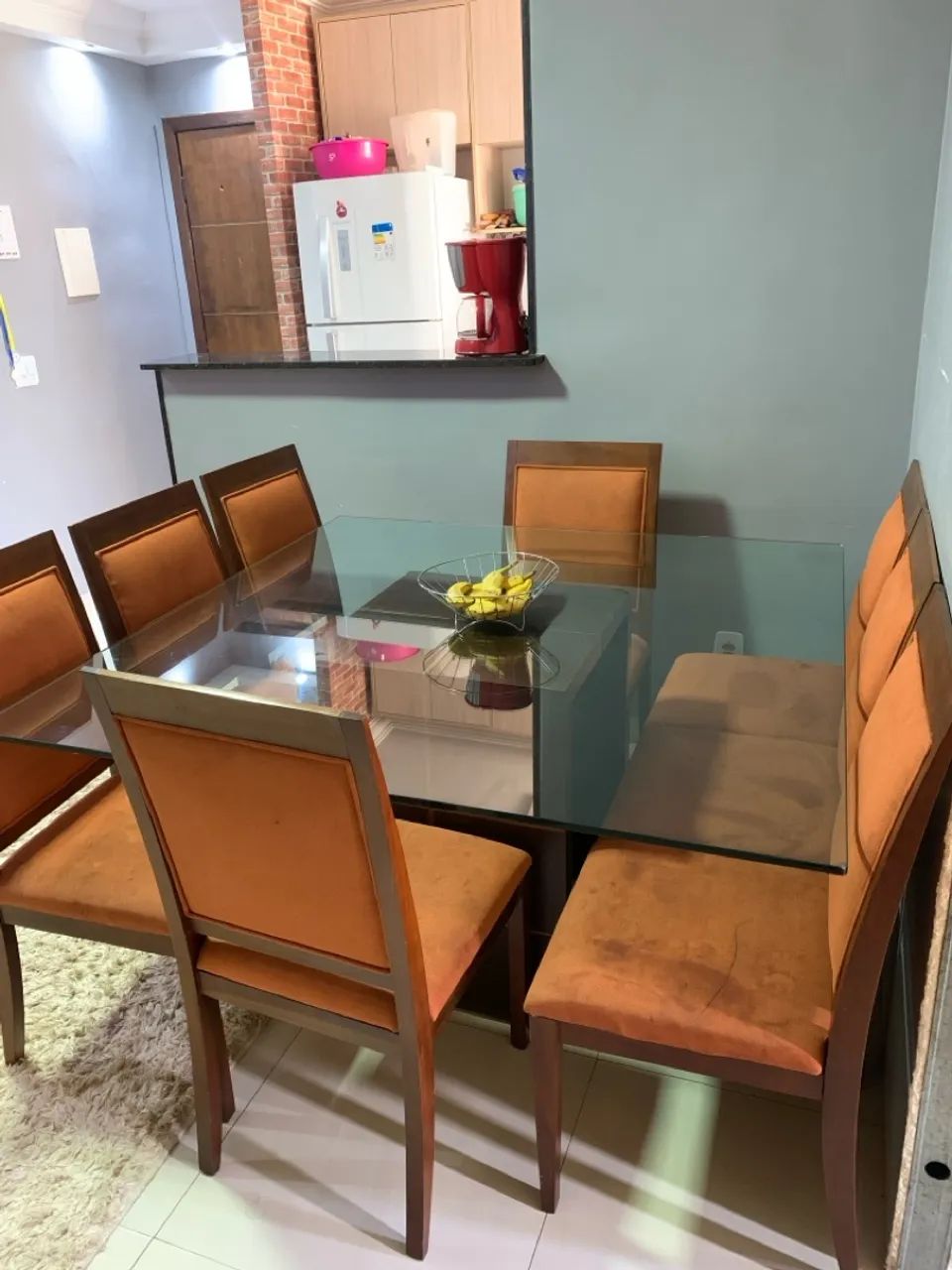 Mesa de vidro de 8 cadeiras  - Foto 3