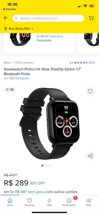 Smartwatch Philco Hit Semi Novo - Foto 3