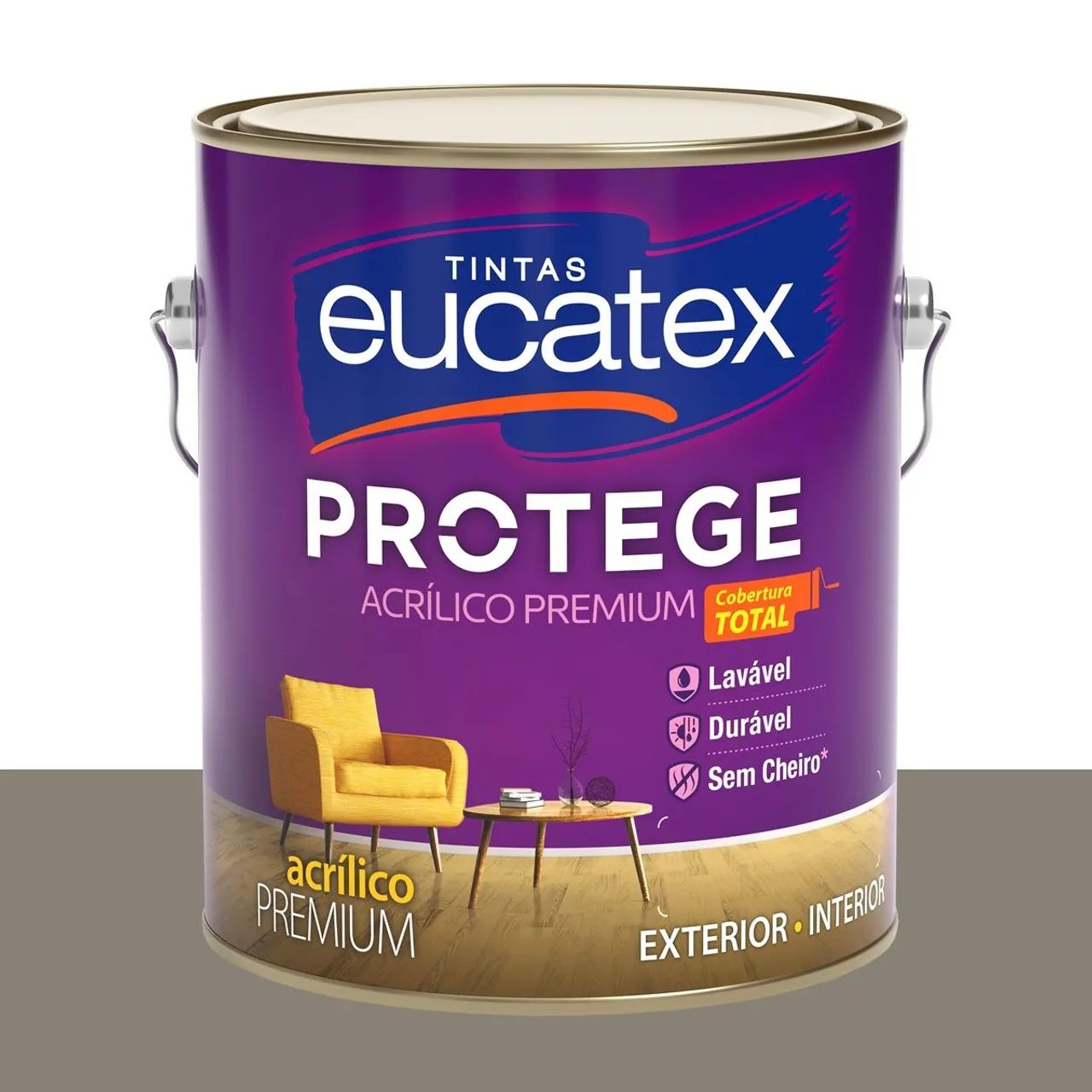 Tinta Acrílica Acetinada Eucatex Medalha de Bronze 3,2 L