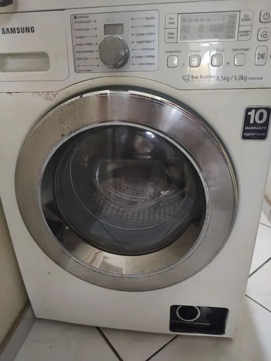 Máquina de Lavar Samsung Eco Bubble 8,5kg COM DEFEITO(PLACA QUEIMADA) - Foto 3