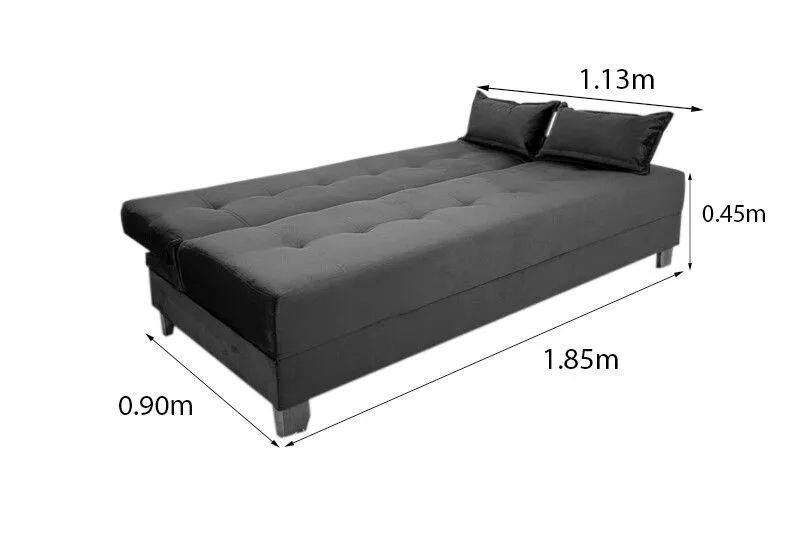 Sofá Cama Casal 185cm Veludo Bege Anhaguera - Foto 4