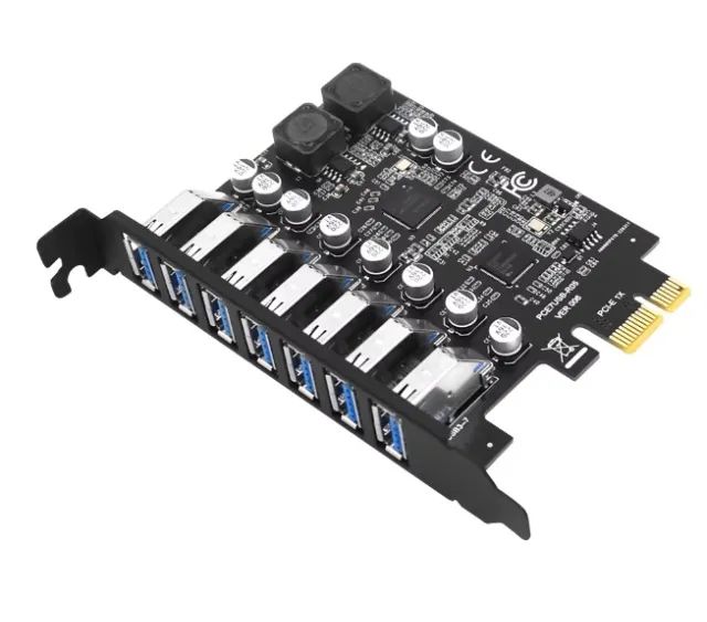 Adaptador Pcie Express P/ Placa mãe Hub 7x Usb 3.0 Para Desktop/Pc/Computado - Foto 3
