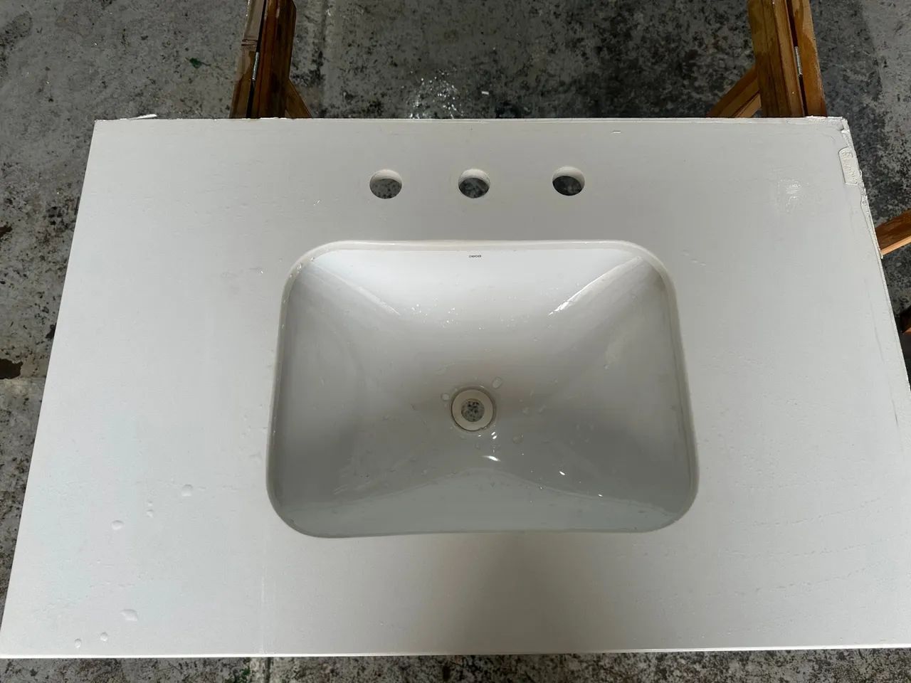 Pia banheiro quartzo branco  - Foto 2