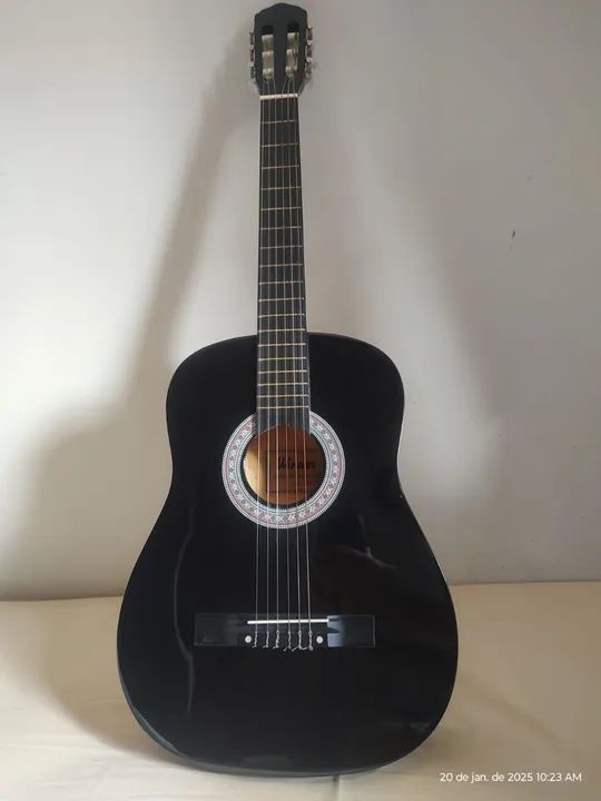 Violão Acústico Preto - Para canhoto - Foto 3