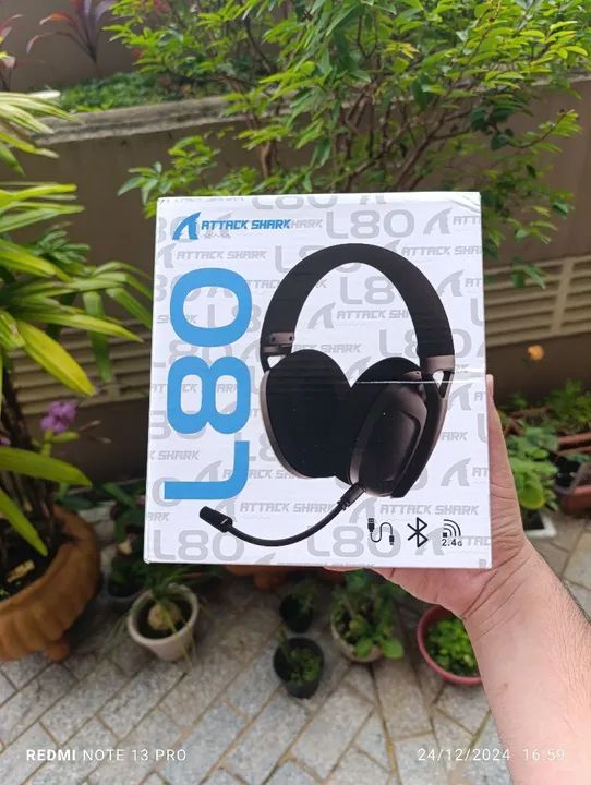 Headset Gamer Attack Shark L80 - Novo