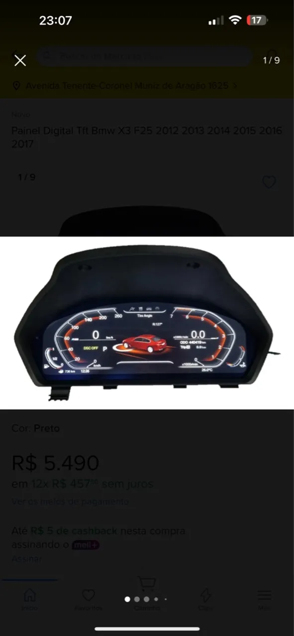 Painel Digital TFT BMW 320i 2014 (F30)