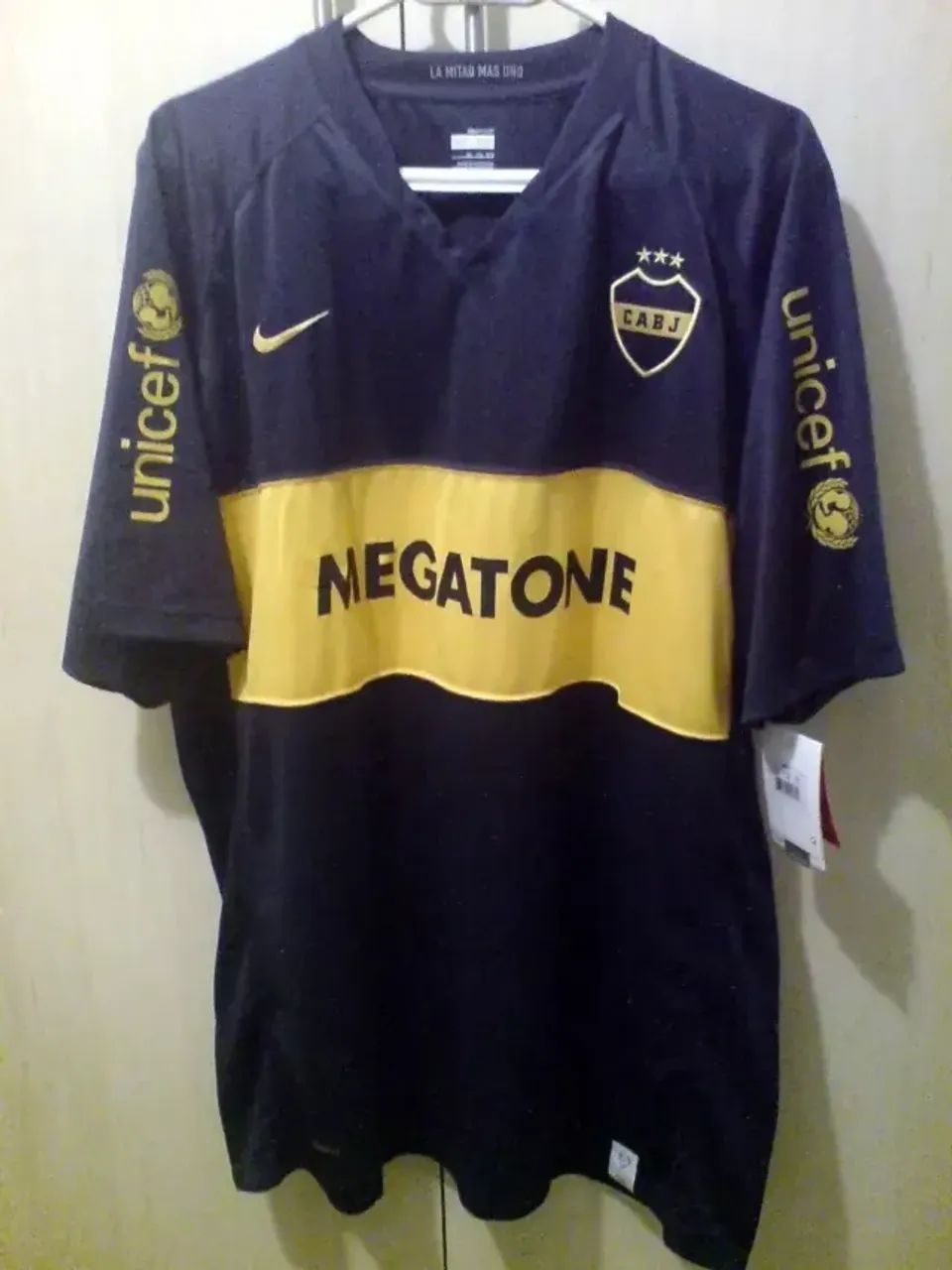 Camisa Boca Juniors 2007 Versão Torcedor Etiqueta Xxl 2gg Azul-marinho Riquelme Maradona
