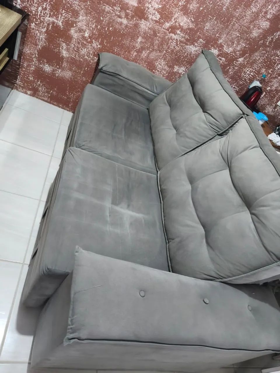 Sofá usado retrátil e reclinável 64529926359041121