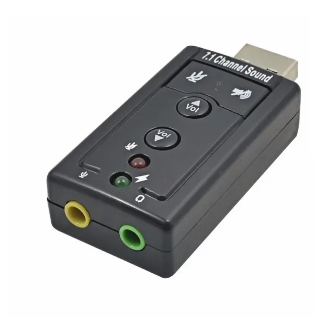 Adaptador De Som Usb 7.1 Canais Áudio 3d Sound para Pc Notebook - Entrega