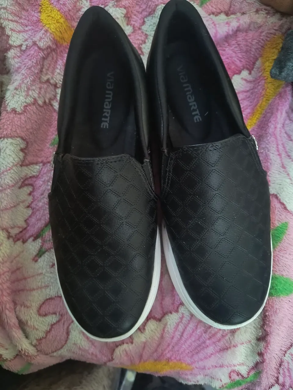 Tênis Feminino Slip On Via Marte Preto