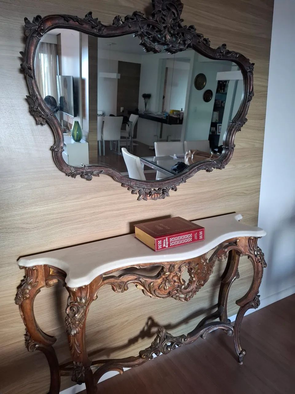 Aparador e espelho Luis XV original - Foto 4