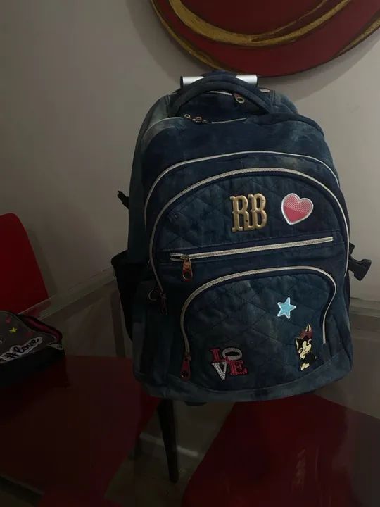 Mochila Jeans Azul Rebecca bonbon  - Foto 5