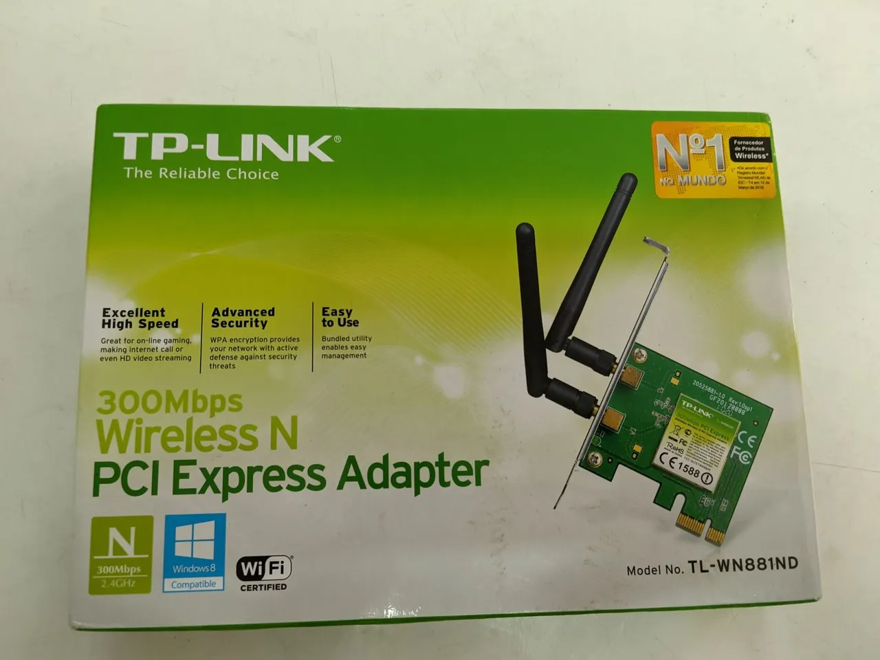 Adaptador PCI Express Wireless N 300Mbps TP-Link TL-WN881ND
