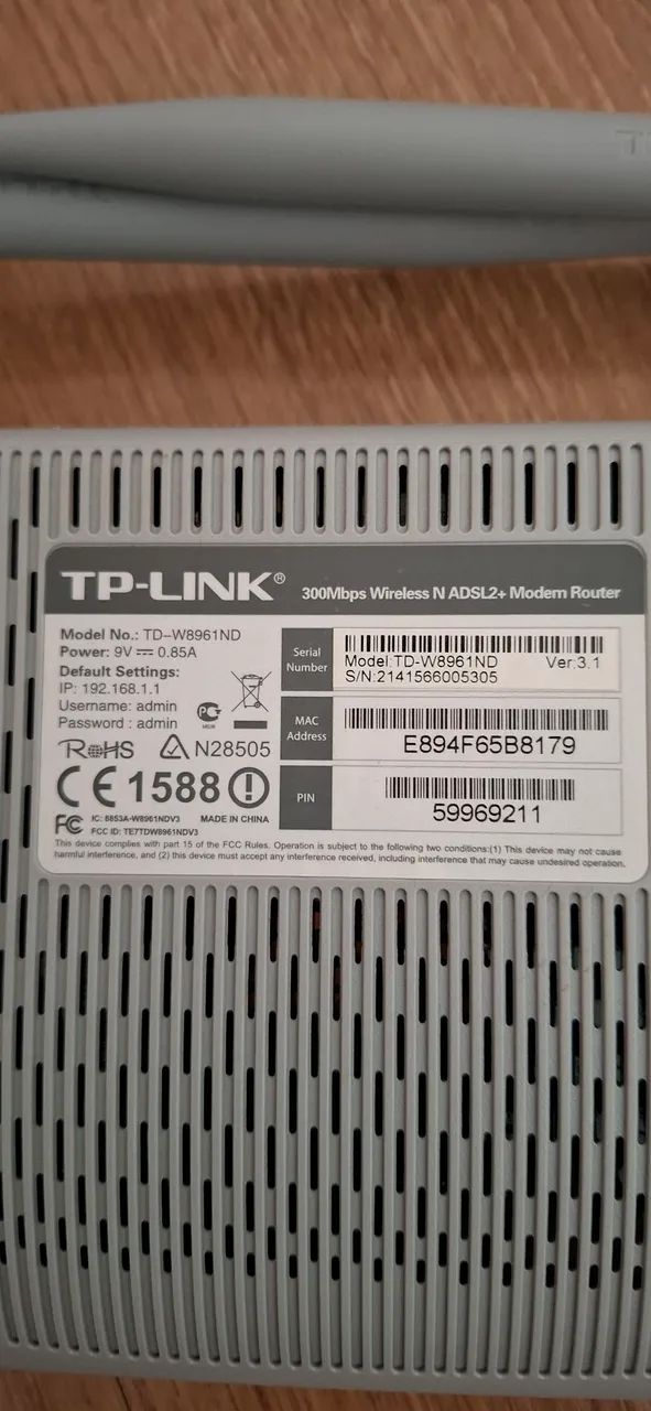 Modem Roteador Wireless N ADSL2+ da TP-Link - Foto 3