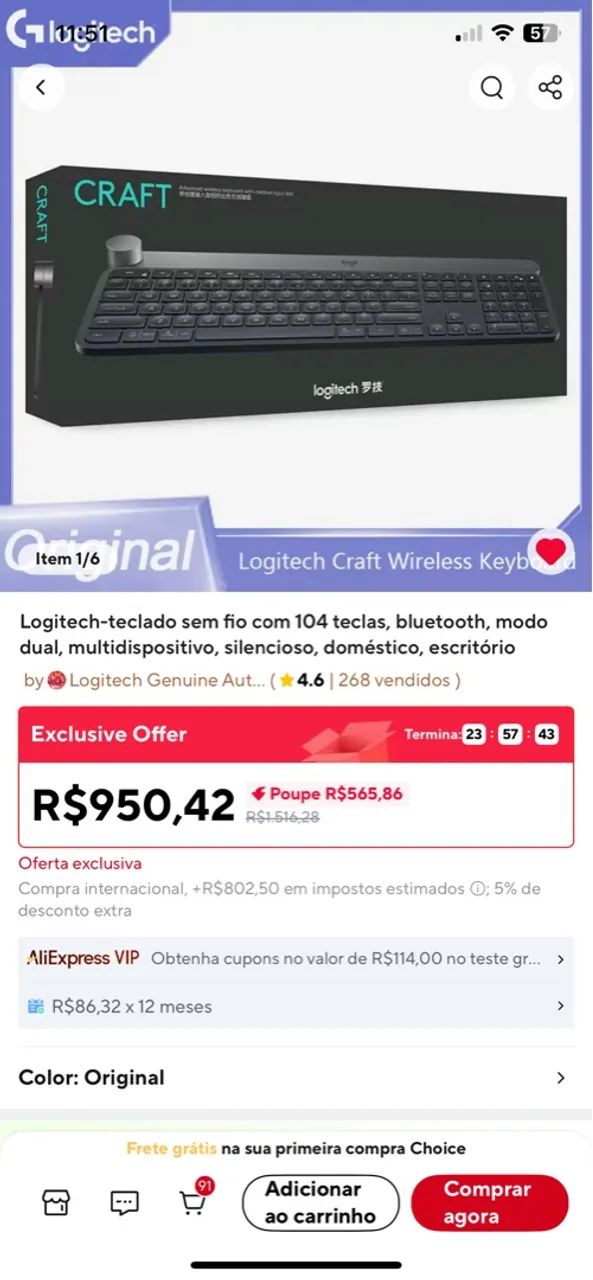 Teclado craft novo - Foto 4
