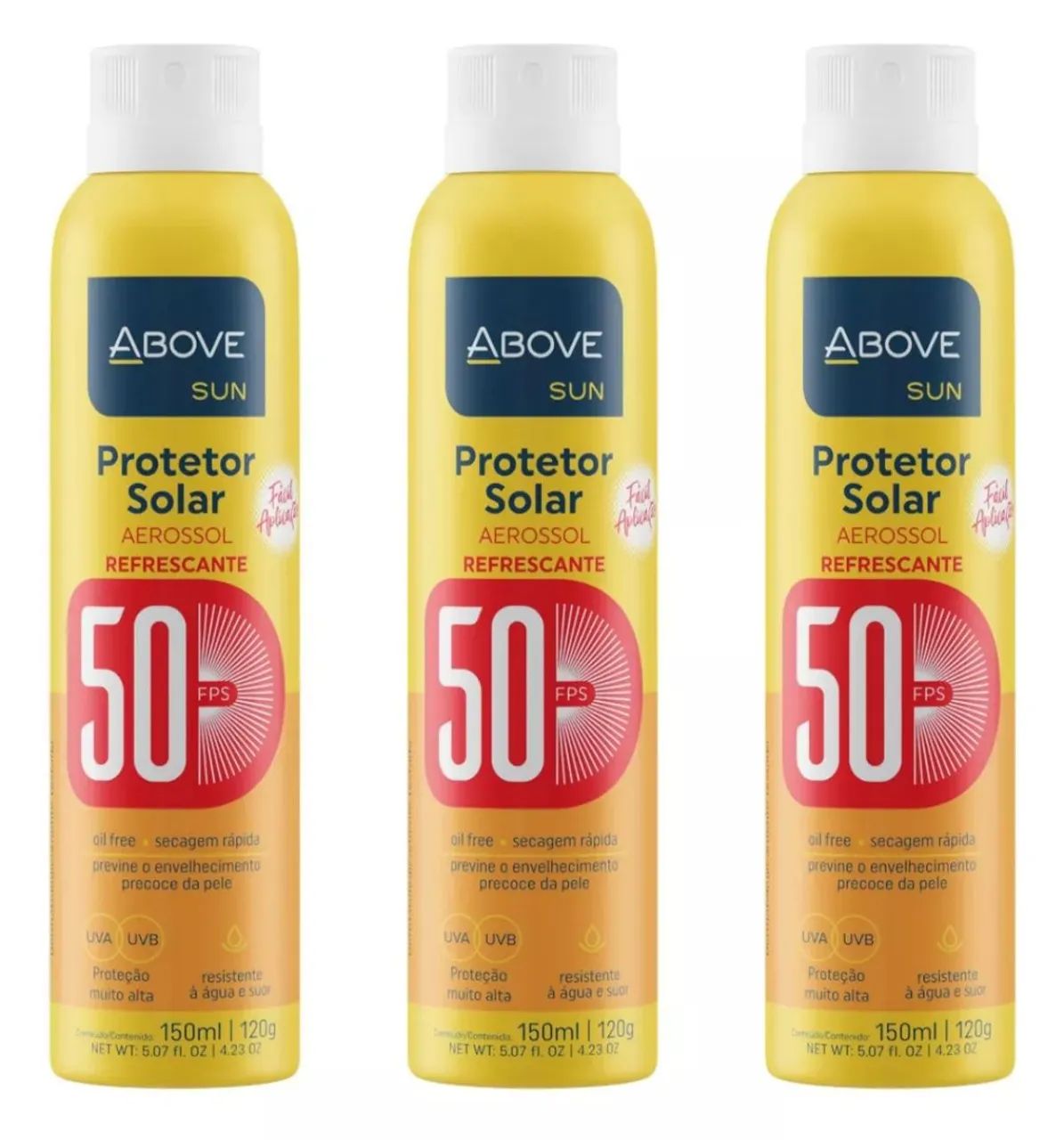 Kit  3 Protetor Solar Above Sun FPS 50 