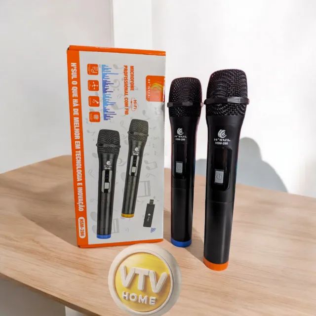 Kit Microfone Sem Fio Profissional + Entrega Grátis e Garantia de 3 Meses 