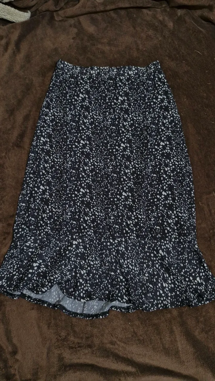Saia midi estampada