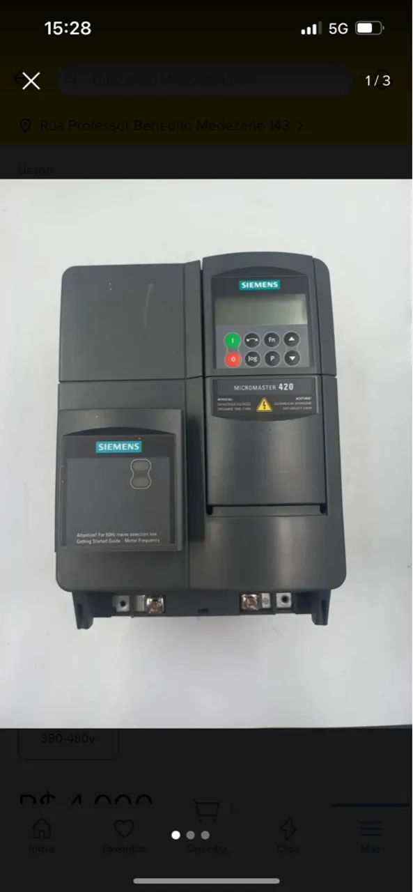 Inversor de Frequência Siemens Micromaster 420