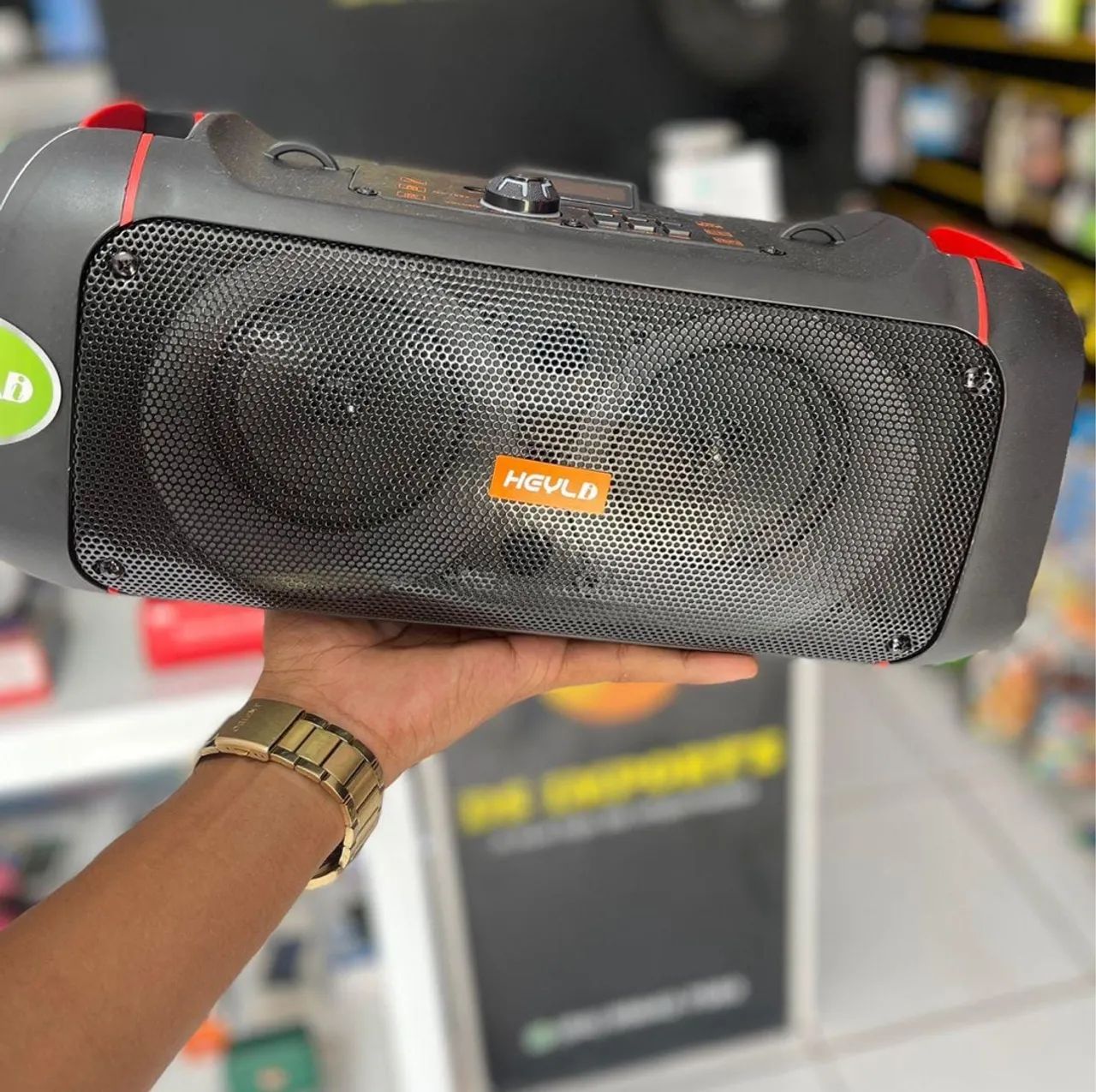 Caixa de som Bluetooth com leds RGB modelo a grande - Foto 5