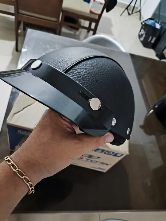 Capacete de Motociclista Estilo Vintage